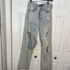 Aeropostale 90’s Baggy Ripped Light Blue Denim Jeans